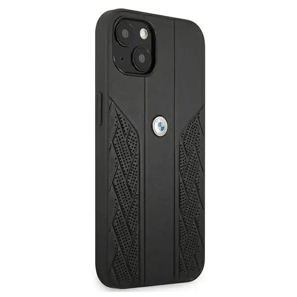 BMW Leather Curve Perforate Case for iPhone 13 mini - Black - Cell phone cases and covers<<<HurtelXML