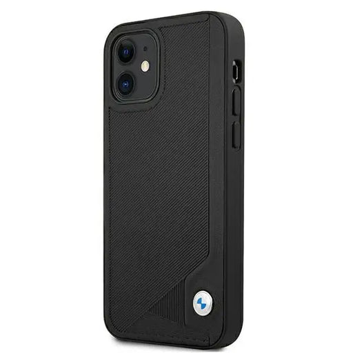 BMW Leather Deboss case for iPhone 12 mini - black - Cell phone cases and covers<<<HurtelXML