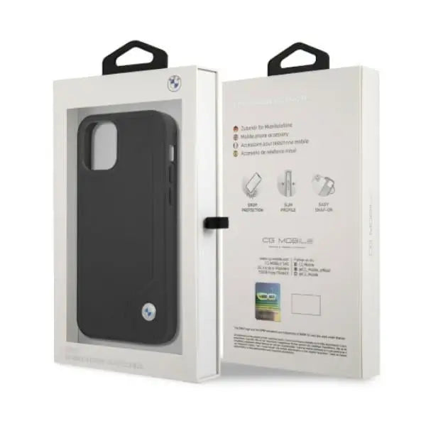 BMW Leather Deboss Case for iPhone 12 Pro Max - Black - Cell phone cases and covers<<<HurtelXML