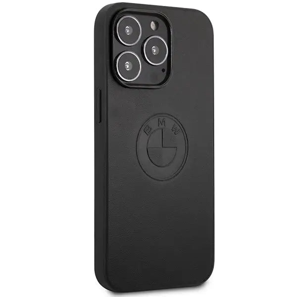 BMW Leather Emboss case for iPhone 13 Pro / iPhone 13 - black - Cell phone cases and covers<<<HurtelXML