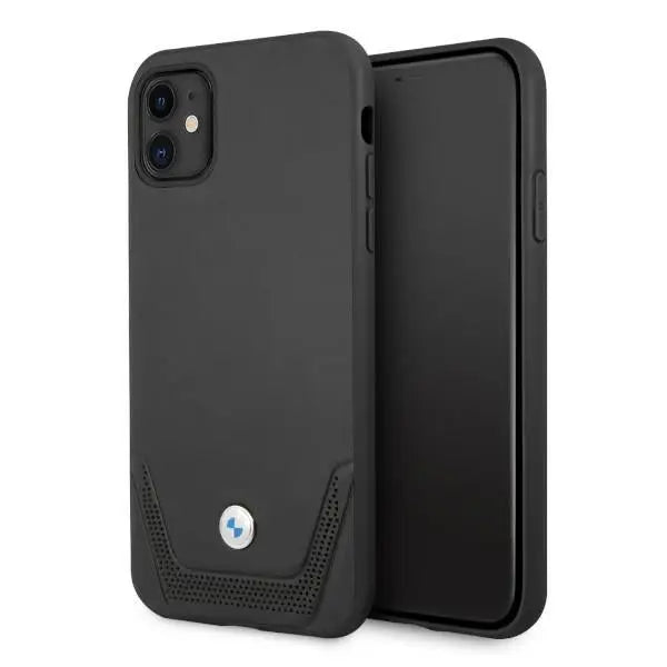 BMW Leather Perforate Case for iPhone 11 / Xr - Black - Cell phone cases and covers<<<HurtelXML