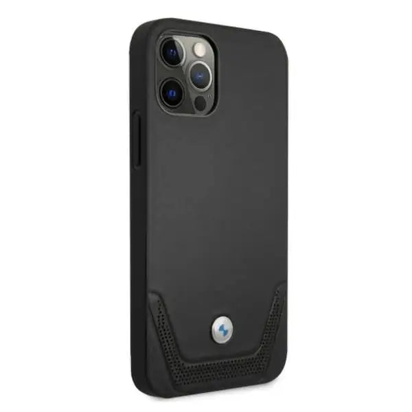 BMW Leather Perforate Case for iPhone 12 Pro Max - Black - Cell phone cases and covers<<<HurtelXML