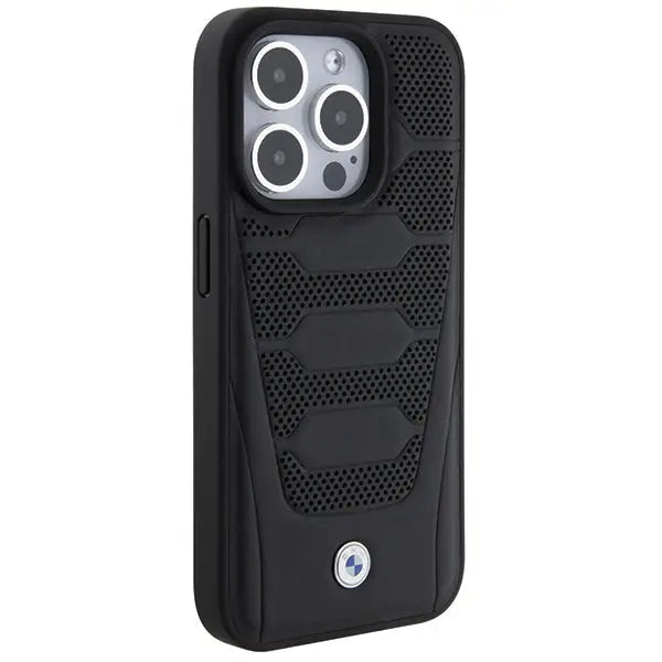 BMW Leather Seats Pattern case for iPhone 15 Pro Max - black - Cell phone cases and covers<<<HurtelXML