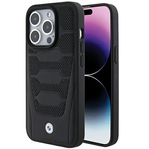 BMW Leather Seats Pattern case for iPhone 15 Pro Max - black - Cell phone cases and covers<<<HurtelXML