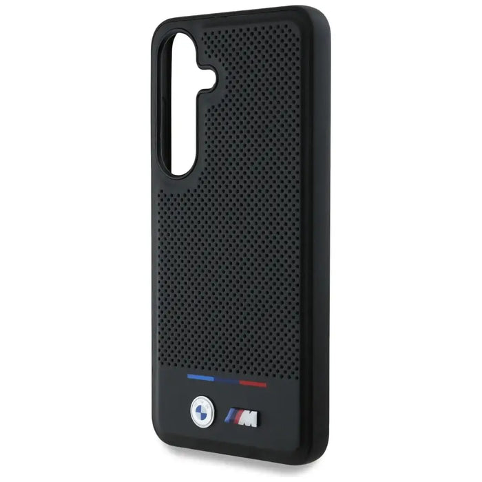 BMW Leather Tricolor Stripe MagSafe Case for Samsung Galaxy S25+ - Black - Cell phone cases and covers<<<HurtelXML
