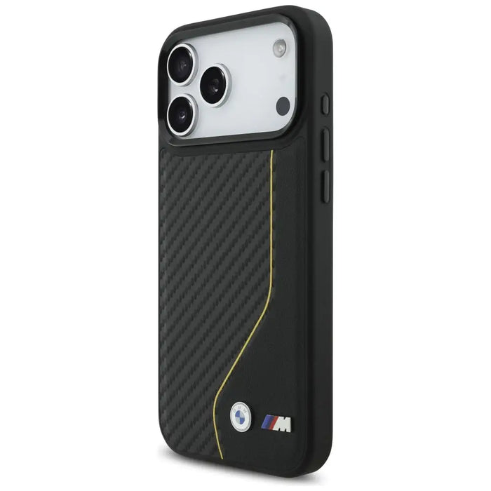 BMW M Carbon Line & Logo MagSafe Case for iPhone 17 Pro Max - Yellow - Cell phone cases and covers<<<HurtelXML