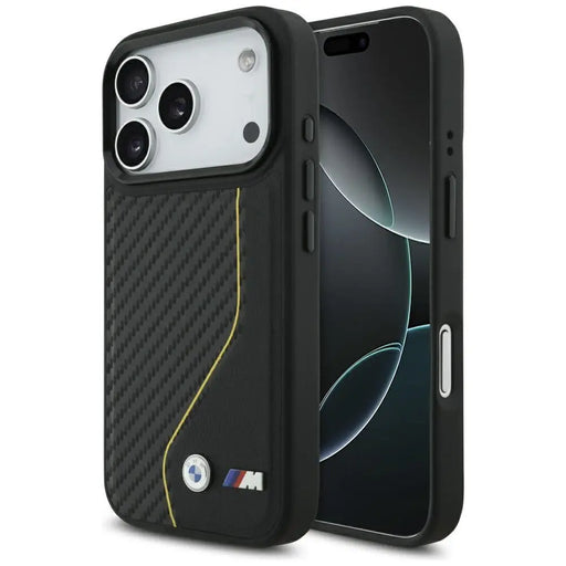 BMW M Carbon Line & Logo MagSafe Case for iPhone 17 Pro - Yellow - Cell phone cases and covers<<<HurtelXML