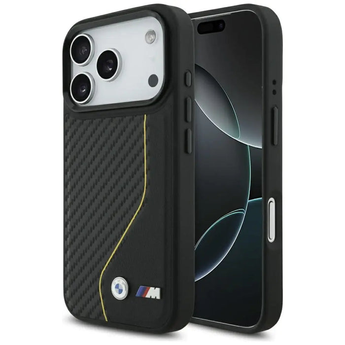 BMW M Carbon Line & Logo MagSafe Case for iPhone 17 Pro - Yellow - Cell phone cases and covers<<<HurtelXML