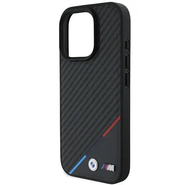 BMW M Carbon Tricolor Line MagSafe Case for iPhone 16 Pro Max - Black - Cell phone cases and covers<<<HurtelXML
