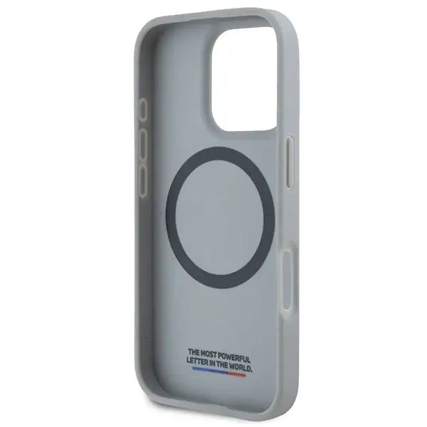 BMW M Carbon Tricolor Line MagSafe Case for iPhone 16 Pro Max - Gray - Cell phone cases and covers<<<HurtelXML