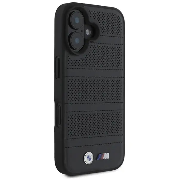 BMW M Perforated And Stitched Line MagSafe case for iPhone 16 - black - Cell phone cases and covers<<<HurtelXML