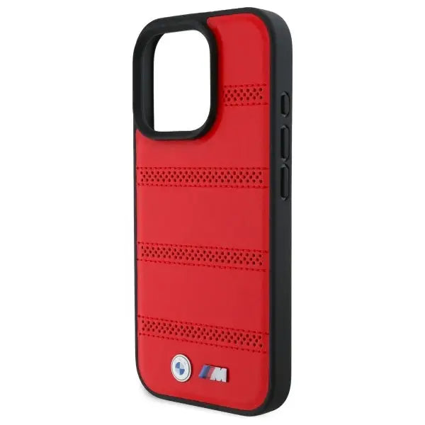 BMW M Perforated And Stitched Line MagSafe case for iPhone 16 Pro Max - red - Cell phone cases and covers<<<HurtelXML