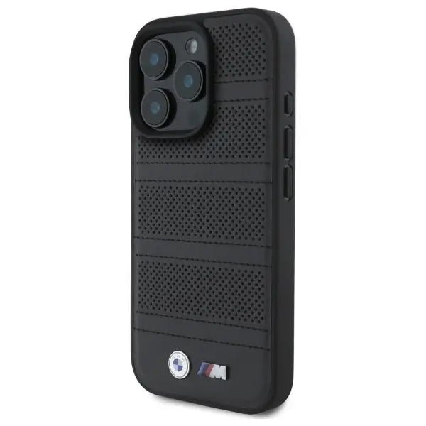 BMW M Perforated And Stitched Line MagSafe case for iPhone 16 Pro Max - black - Cell phone cases and covers<<<HurtelXML