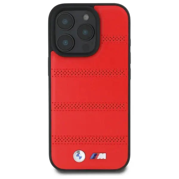 BMW M Perforated And Stitched Line MagSafe case for iPhone 16 Pro Max - red - Cell phone cases and covers<<<HurtelXML