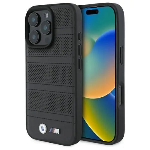 BMW M Perforated And Stitched Line MagSafe case for iPhone 16 Pro Max - black - Cell phone cases and covers<<<HurtelXML