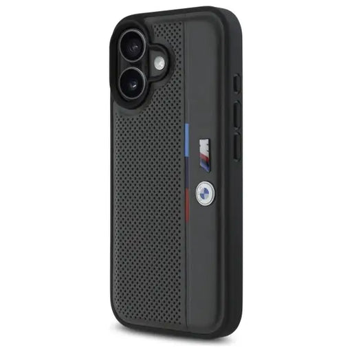 BMW M Perforated Tricolor Detail Line iPhone 16 Case - Dark Gray - Cell phone cases and covers<<<HurtelXML