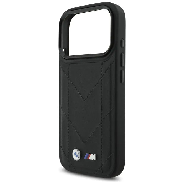 BMW M Quilted Logo MagSafe Case for iPhone 17 Pro - Black - Cell phone cases and covers<<<HurtelXML