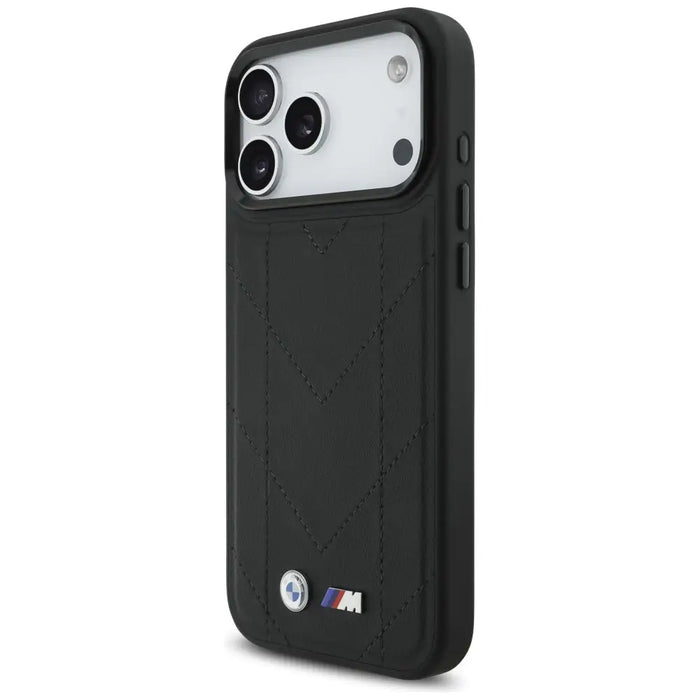 BMW M Quilted Logo MagSafe Case for iPhone 17 Pro Max - Black - Cell phone cases and covers<<<HurtelXML