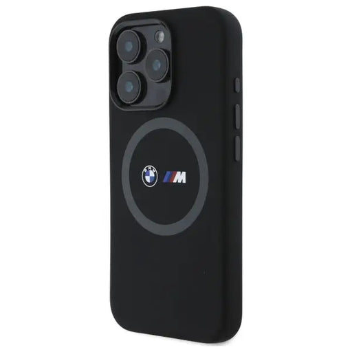 BMW M Silicone Printed Ring MagSafe Case for iPhone 16 Pro - Black - Cell phone cases and covers<<<HurtelXML