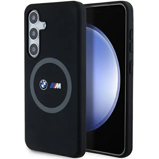 BMW M Silicone Printed Ring MagSafe case for Samsung Galaxy S24 - black - Cell phone cases and covers<<<HurtelXML