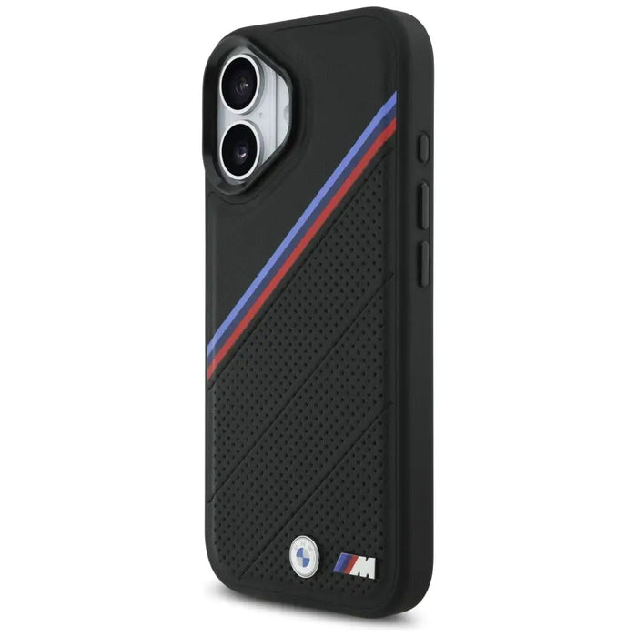 BMW M Tricolor Metal Logo MagSafe Case for iPhone 17 - Black - Cell phone cases and covers<<<HurtelXML