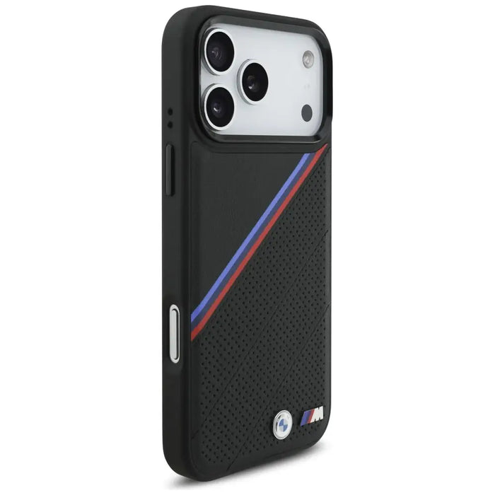 BMW M Tricolor Metal Logo MagSafe Case for iPhone 17 Pro Max - Black - Cell phone cases and covers<<<HurtelXML