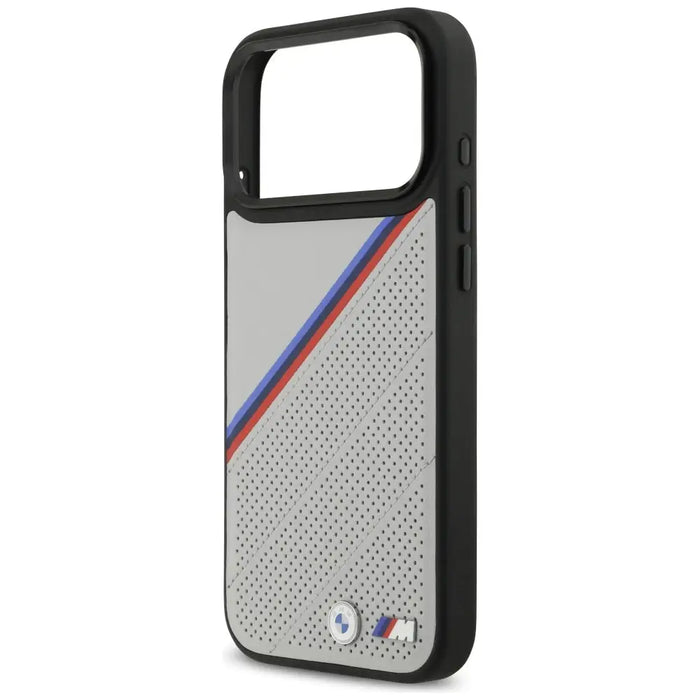 BMW M Tricolor Metal Logo MagSafe Case for iPhone 17 Pro Max - Gray - Cell phone cases and covers<<<HurtelXML