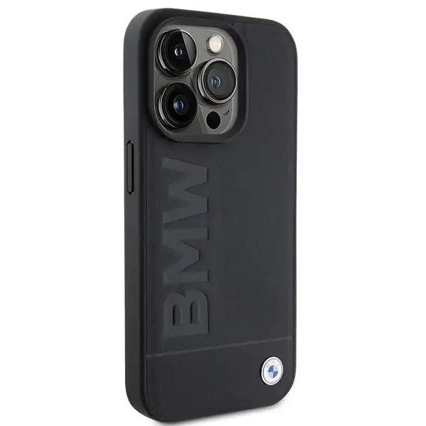 BMW MagSafe Leather Hot Stamp case for iPhone 15 Pro Max - black - Cell phone cases and covers<<<HurtelXML