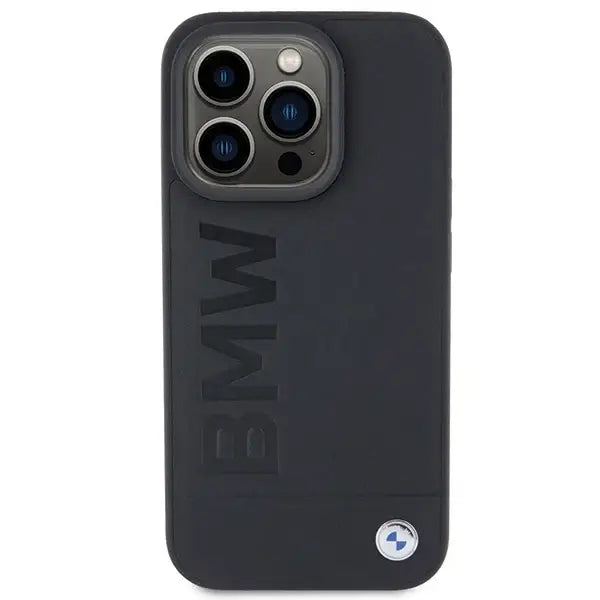 BMW MagSafe Leather Hot Stamp case for iPhone 15 Pro Max - black - Cell phone cases and covers<<<HurtelXML