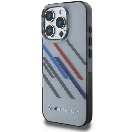 BMW Motosport IML Random Stripes iPhone 16 Pro Max Case - Gray - Cell phone cases and covers<<<HurtelXML