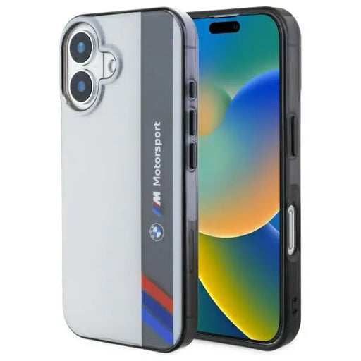 BMW Motosport IML Vertical Stripe iPhone 16 Plus Case - Gray - Cell phone cases and covers<<<HurtelXML