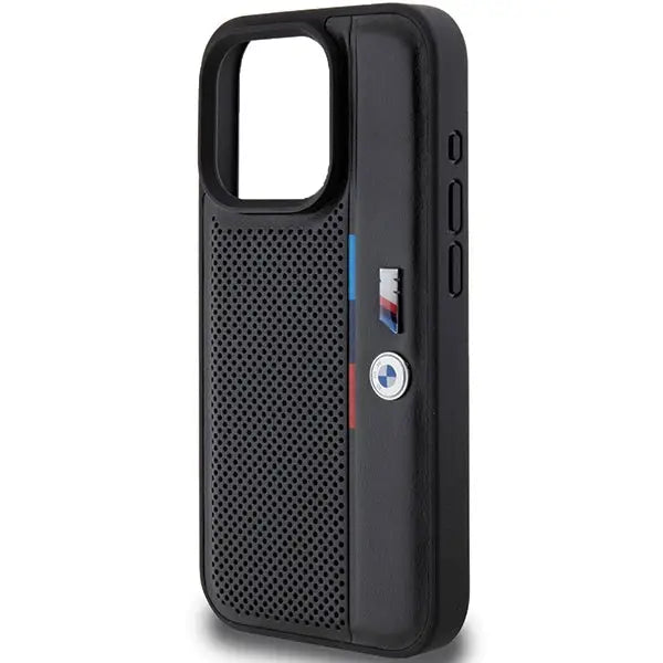 BMW Perforated Tricolor Line case for iPhone 15 Pro Max - black - Cell phone cases and covers<<<HurtelXML