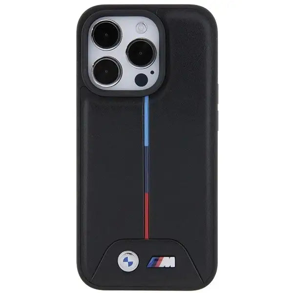 BMW Quilted Tricolor case for iPhone 15 Pro Max - black - Cell phone cases and covers<<<HurtelXML