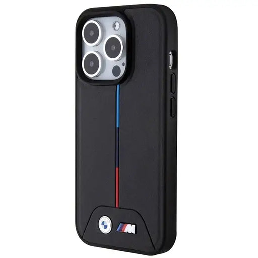 BMW Quilted Tricolor MagSafe case for iPhone 15 Pro Max - black - Cell phone cases and covers<<<HurtelXML
