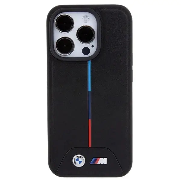 BMW Quilted Tricolor MagSafe case for iPhone 15 Pro Max - black - Cell phone cases and covers<<<HurtelXML