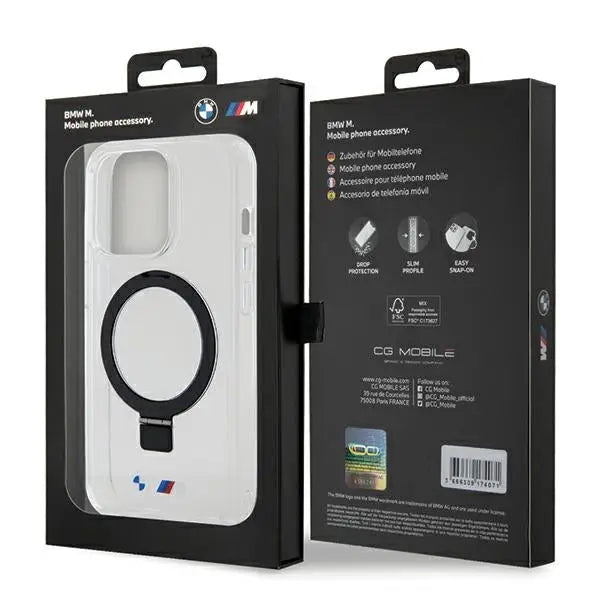 BMW Ring Stand M Collection MagSafe Case for iPhone 15 Pro - Clear - Cell phone cases and covers<<<HurtelXML
