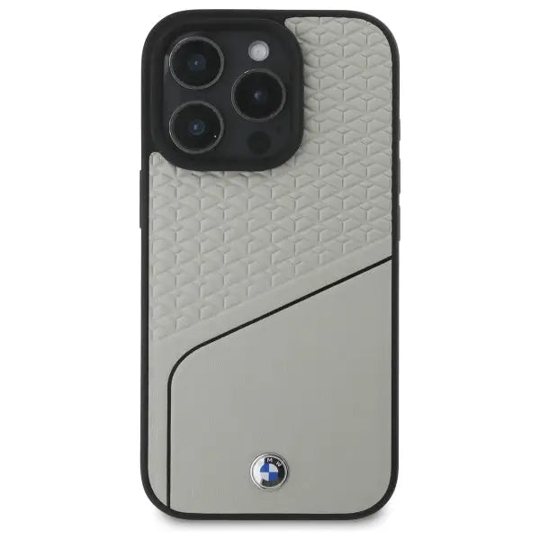 BMW Sign Leather Textured and Line MagSafe Case for iPhone 16 Pro Max - Gray - Cell phone cases and covers<<<HurtelXML