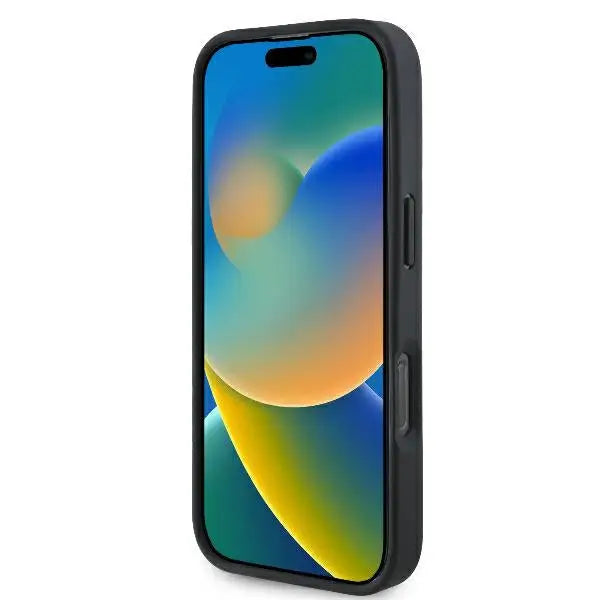 BMW Signature Leather Half Textured & Circle MagSafe case for iPhone 16 Pro - black - Cell phone cases