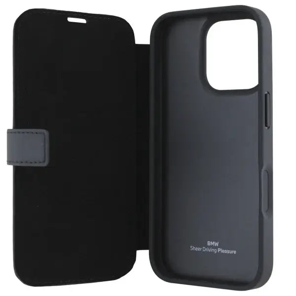 BMW Signature Leather Wordmark Case for iPhone 16 Pro - Black - Cell phone cases and covers<<<HurtelXML