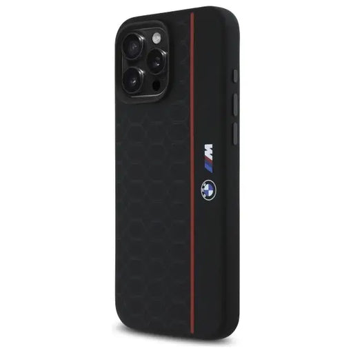 BMW Silicone Hexagon Red Line MagSafe Case for iPhone 16 Pro Max - Black - Cell phone cases and covers<<<HurtelXML