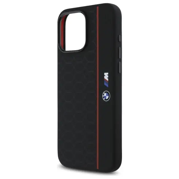 BMW Silicone Hexagon Red Line MagSafe Case for iPhone 16 Pro Max - Black - Cell phone cases and covers<<<HurtelXML