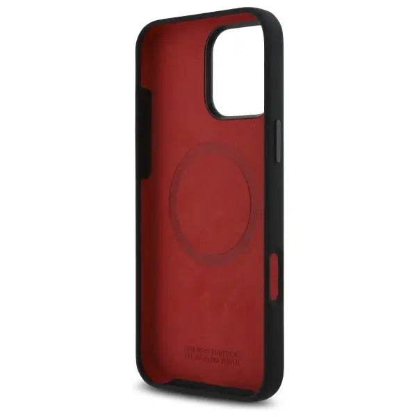 BMW Silicone Hexagon Red Line MagSafe Case for iPhone 16 Pro Max - Black - Cell phone cases and covers<<<HurtelXML
