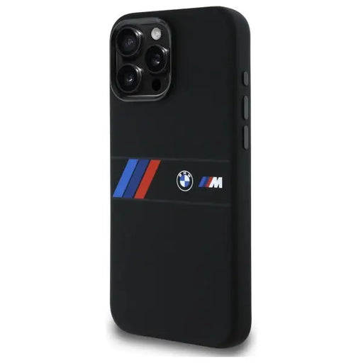 BMW Silicone Middle Stripe MagSafe Case for iPhone 16 Pro Max - Black - Cell phone cases and covers<<<HurtelXML