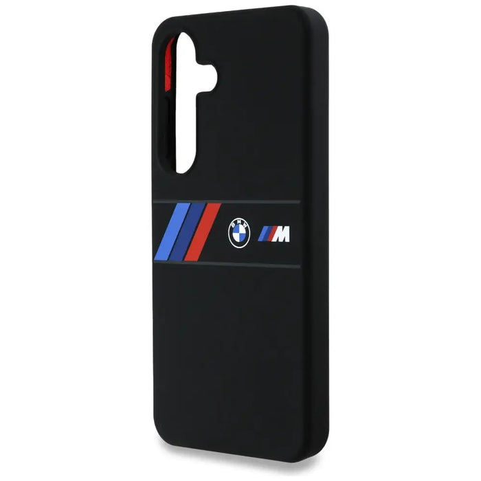 BMW Silicone Middle Tricolor Stripes MagSafe Case for Samsung Galaxy S25 - Black - Cell phone cases