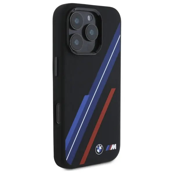 BMW Silicone Random Lines MagSafe iPhone 16 Pro Case - Black - Cell phone cases and covers<<<HurtelXML