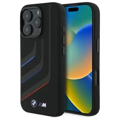 BMW Silicone Turning Lines MagSafe Case for iPhone 16 Pro Max - Black - Cell phone cases and covers<<<HurtelXML