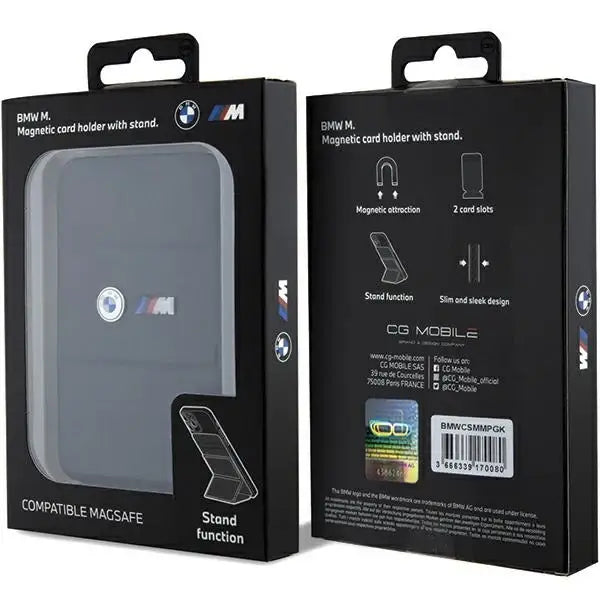 BMW Wallet Card Slot Stand Case BMWCSMMPGK Case - black MagSafe M Edition Collection - Cell phone cases