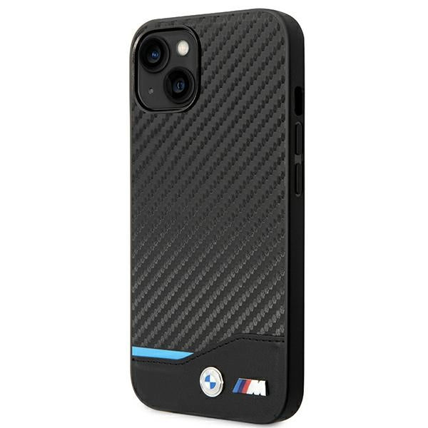 Case BMW BMHCP14M22NBCK iPhone 14 Plus 6.7 "black / black Leather Carbon
