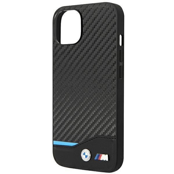Case BMW BMHCP14M22NBCK iPhone 14 Plus 6.7 "black / black Leather Carbon