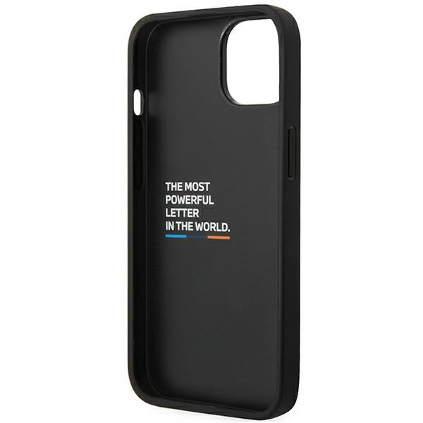 Case BMW BMHCP14M22NBCK iPhone 14 Plus 6.7 "black / black Leather Carbon